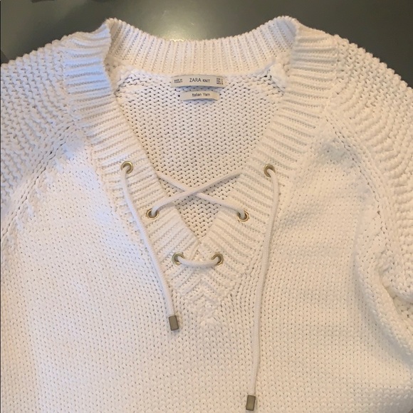 Beautiful white Italian yarn cable knit sweater - Picture 6 of 6